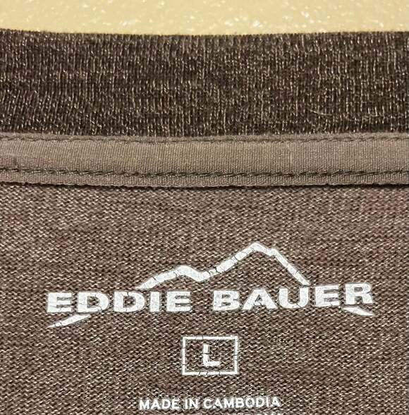 Eddie Bauer ragland shirt Mens Large long sleeve brown - Picture 4 of 9